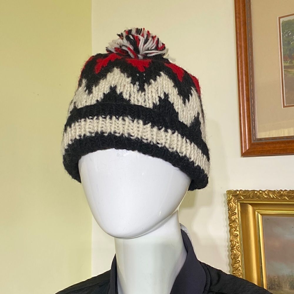 NWT 100% Wool Traditional Nepali Toque Made in Nepal Unisex